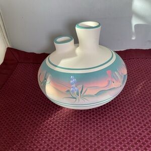 Elegant Ceramic Vase with Pastel Design